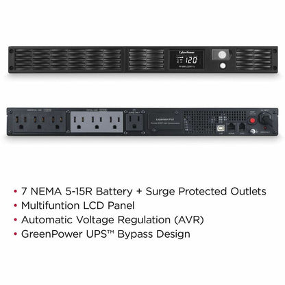Alternate-Image2 Image for CyberPower PR500LCDRT1U Smart App Sinewave UPS Systems