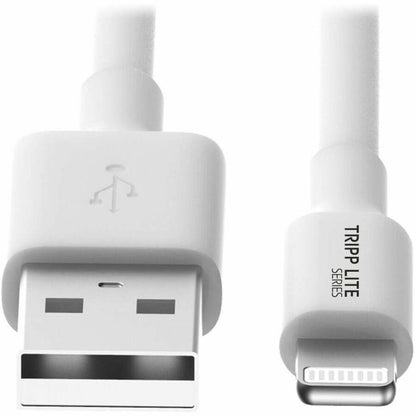 Alternate-Image2 Image for Eaton Tripp Lite Series USB-A to Lightning Sync/Charge Cable (M/M) - MFi Certified, White, 3 ft. (0.9 m)