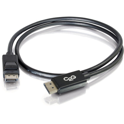 Alternate-Image3 Image for C2G 6ft DisplayPort Cable with Latches, 4K 60Hz, DisplayPort Male to DisplayPort Male, 30V