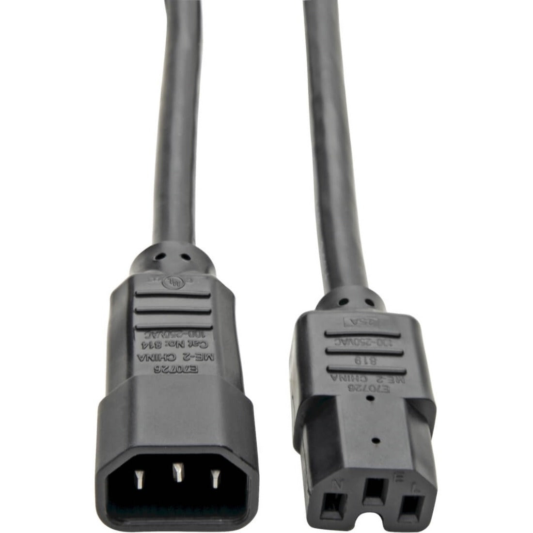 Main Image for Eaton Tripp Lite Series Power Cord C14 to C15 - Heavy-Duty, 15A, 250V, 14 AWG, 10 ft. (3.05 m), Black