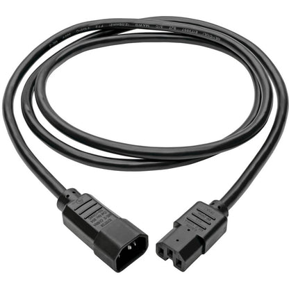 Alternate-Image1 Image for Eaton Tripp Lite Series Power Cord C14 to C15 - Heavy-Duty, 15A, 250V, 14 AWG, 10 ft. (3.05 m), Black