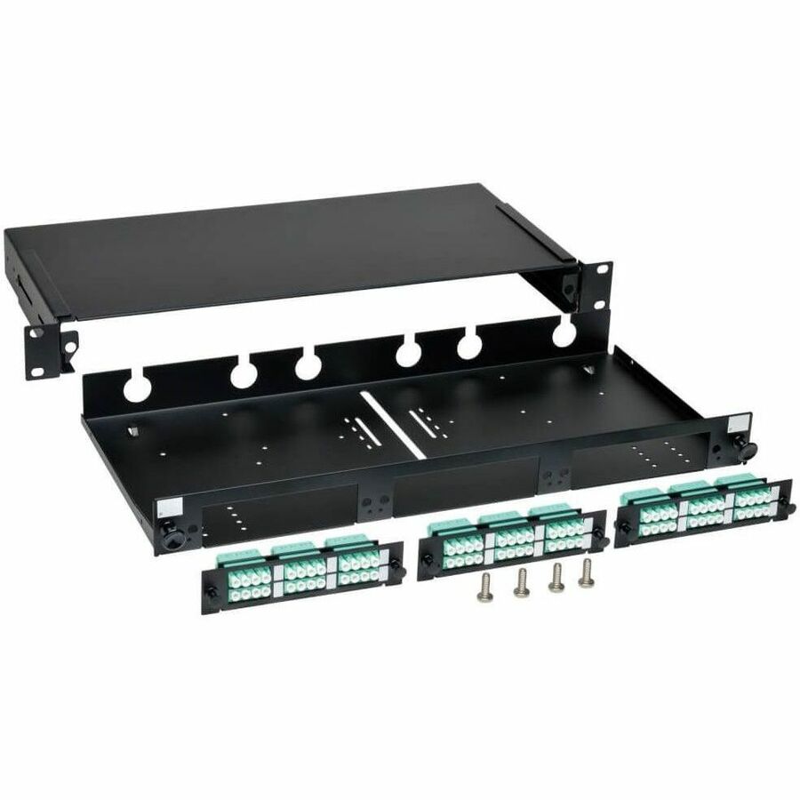 Alternate-Image2 Image for Tripp Lite by Eaton 36-Port LC/LC Rackmount Fiber Enclosure Feed Through Patch Panel 1U