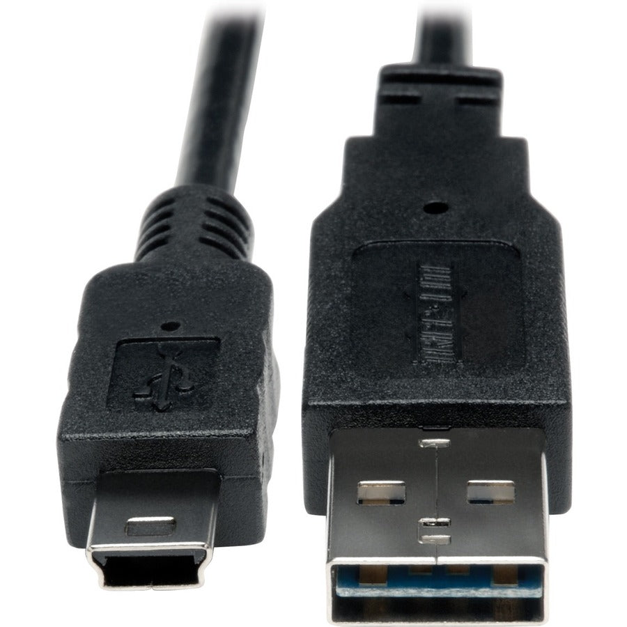 Front Image for Eaton Tripp Lite Series Universal Reversible USB 2.0 Converter Adapter Cable (Reversible A to 5Pin Mini B M/M), 1 ft. (0.31 m)
