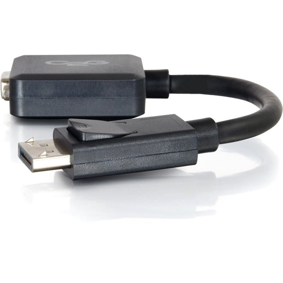 Alternate-Image2 Image for C2G 8in DisplayPort to VGA Active Adapter Converter - DisplayPort Male to VGA Female, 1920 x 1200, Black