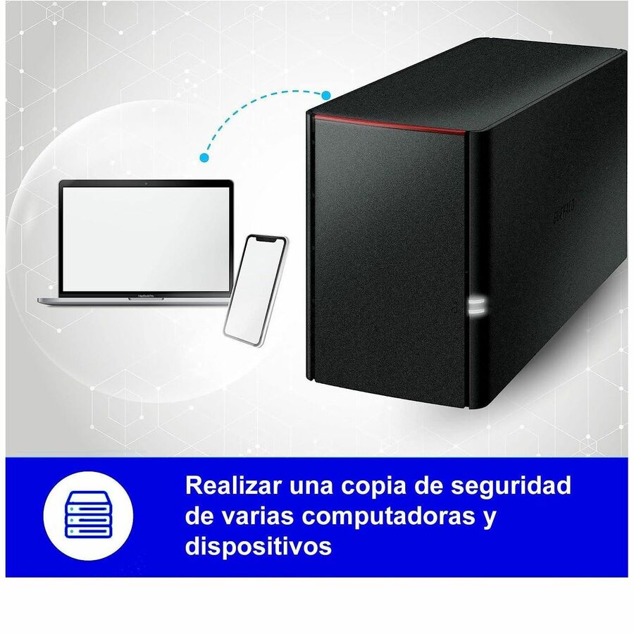 Alternate-Image1 Image for LinkStation 220 8TB Personal Cloud Storage with Hard Drives Included