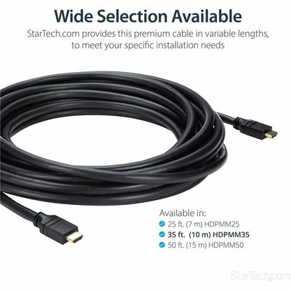 Alternate-Image3 Image for StarTech 35ft In Wall Plenum Rated HDMI Cable, 4K High Speed Long HDMI Cord w/ Ethernet, 4K30Hz UHD, 10.2 Gbps, HDMI 1.4 Display Cable