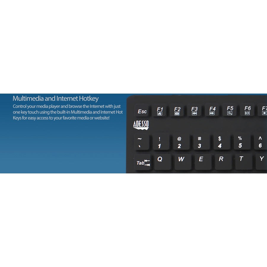 Alternate-Image6 Image for Adesso Antimicrobial Waterproof Touchpad Keyboard