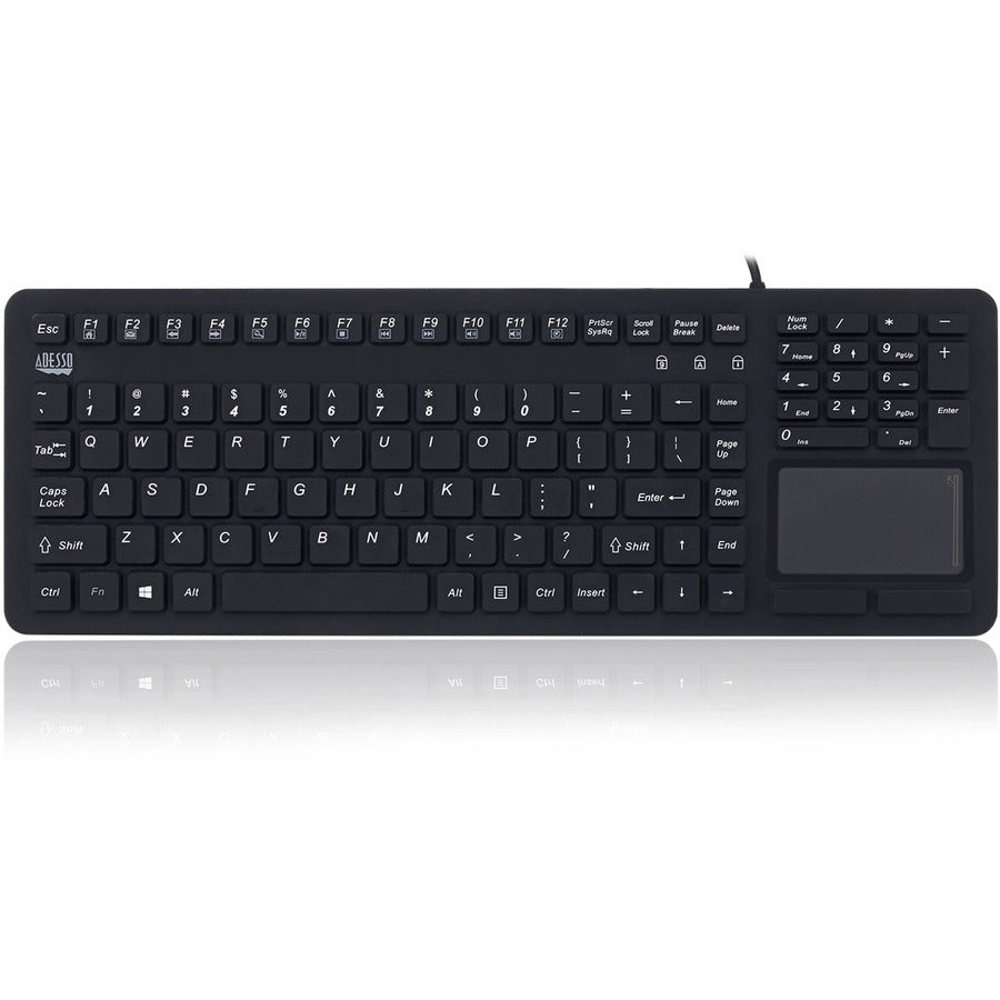 Front Image for Adesso Antimicrobial Waterproof Touchpad Keyboard
