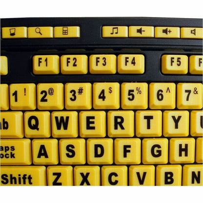Alternate-Image1 Image for Adesso Luminous 4X Large Print Multimedia Desktop Keyboard