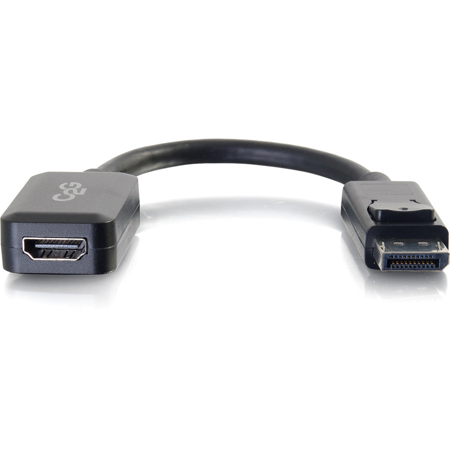 Alternate-Image1 Image for C2G 8in DisplayPort to HDMI Adapter Converter - DisplayPort Male to HDMI Female - Black