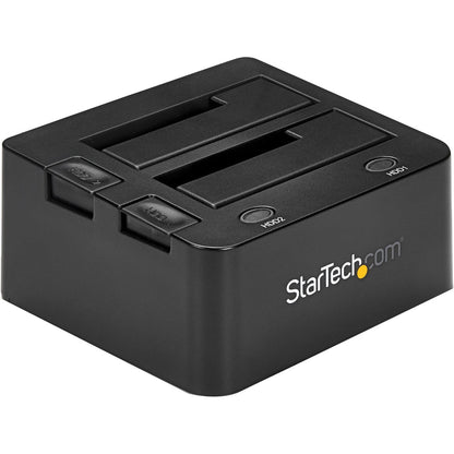 Main Image for StarTech Dual-Bay USB 3.0 to SATA Hard Drive Docking Station, 2.5/3.5" SATA I/II/III, SSD/HDD Dock, USB Hard Drive Bay, Top-Loading