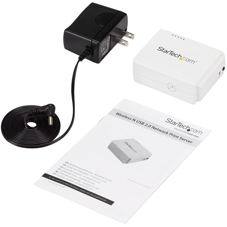 Alternate-Image5 Image for StarTech.com 1 Port USB Wireless N Network Print Server with 10/100 Mbps Ethernet Port - 802.11 b/g/n