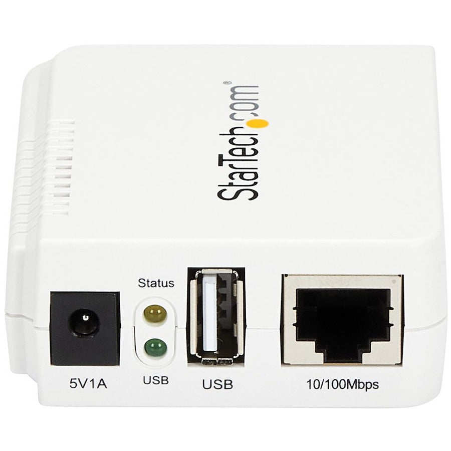 Alternate-Image1 Image for StarTech.com 1 Port USB Wireless N Network Print Server with 10/100 Mbps Ethernet Port - 802.11 b/g/n