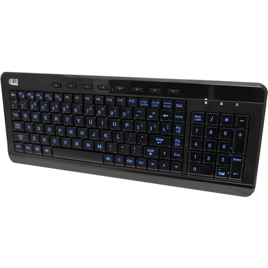 Main Image for Adesso 3-Color Illuminated Compact Multimedia Keyboard