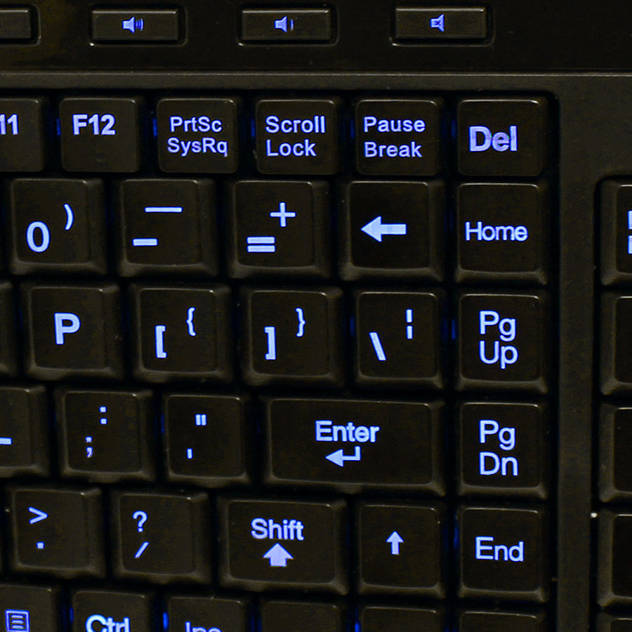 Alternate-Image1 Image for Adesso 3-Color Illuminated Compact Multimedia Keyboard
