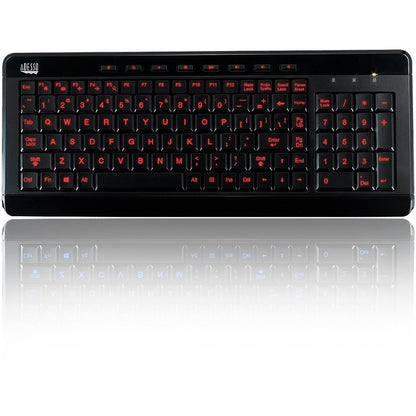 Top Image for Adesso 3-Color Illuminated Compact Multimedia Keyboard