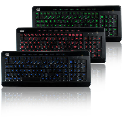 Alternate-Image2 Image for Adesso 3-Color Illuminated Compact Multimedia Keyboard