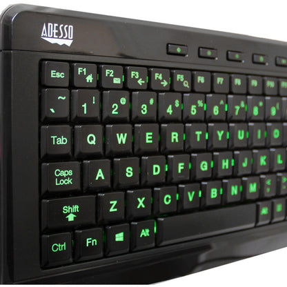 Alternate-Image3 Image for Adesso 3-Color Illuminated Compact Multimedia Keyboard