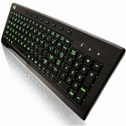 Left Image for Adesso 3-Color Illuminated Compact Multimedia Keyboard