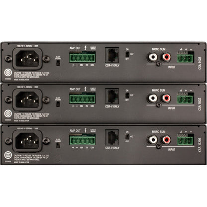 Rear Image for JBL Commercial CSA 180Z Amplifier - 80 W RMS - 1 Channel