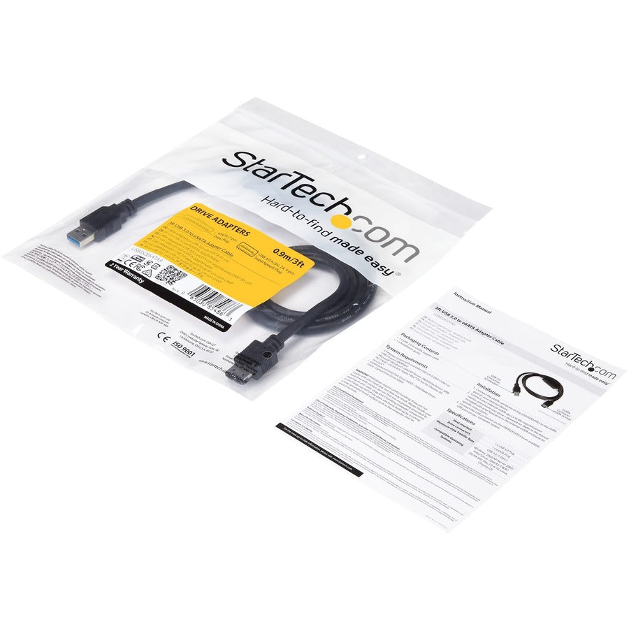 Alternate-Image6 Image for StarTech USB 3.0 to eSATA HDD / SSD / ODD Adapter Cable - 3ft eSATA Hard Drive to USB 3.0 Adapter Cable - SATA 6 Gbps