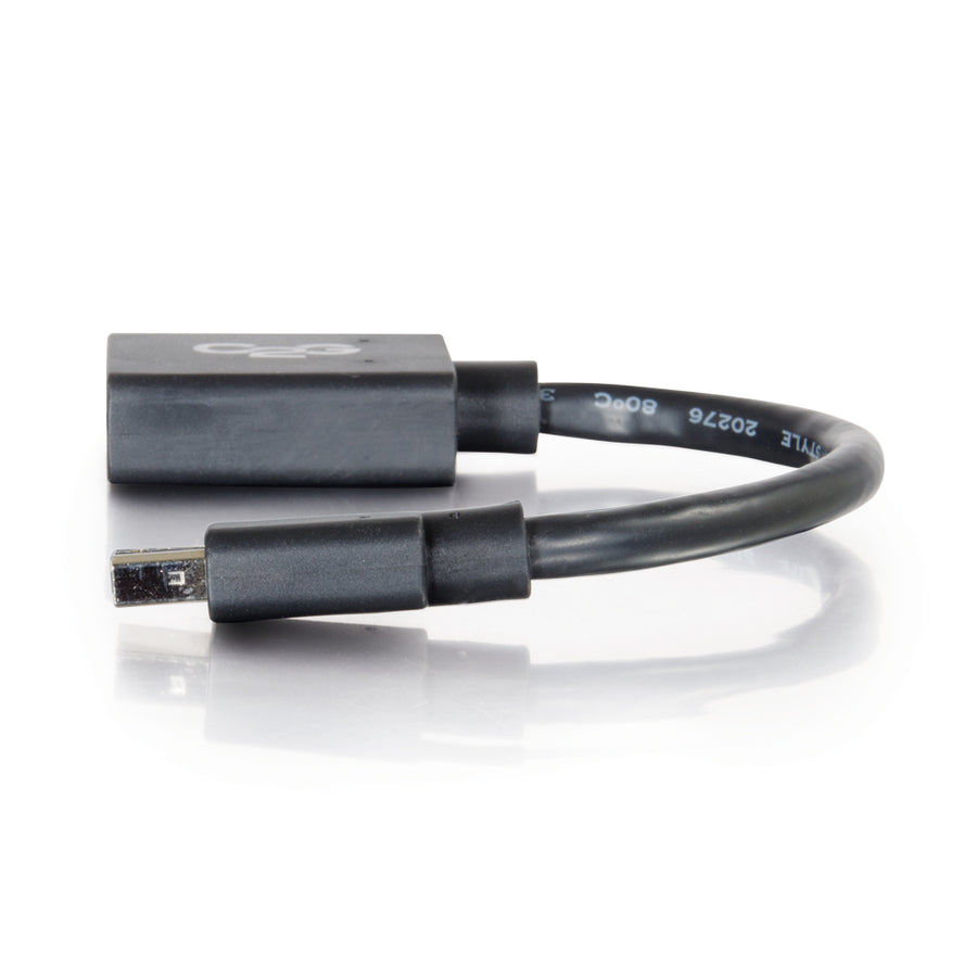 Alternate-Image1 Image for C2G Mini DisplayPort to DisplayPort Adapter - 6in Mini DP t DVI Converter