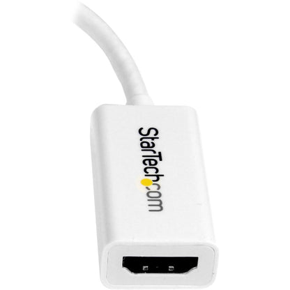 Alternate-Image2 Image for StarTech.com Mini DisplayPort to HDMI Adapter, Active Mini DP to HDMI Video Converter for Monitor/Display, 4K 30Hz, mDP to HDMI Adapter, White