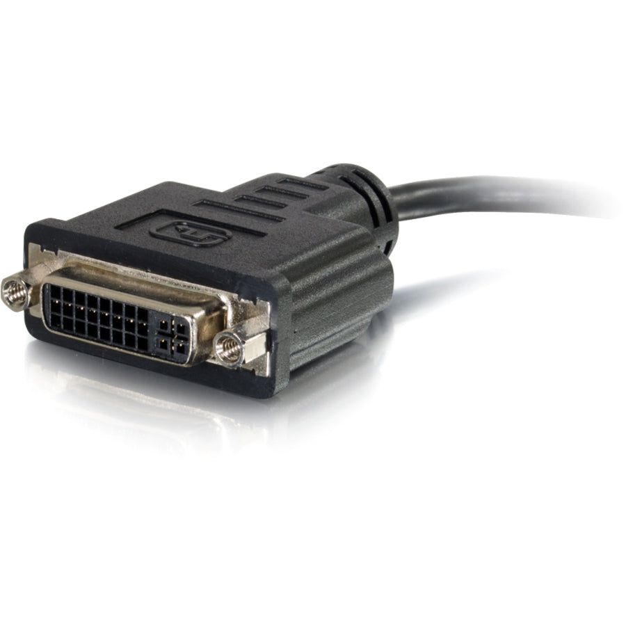 Alternate-Image1 Image for C2G 8in HDMI to DVI Adapter Converter Dongle - M/F Black