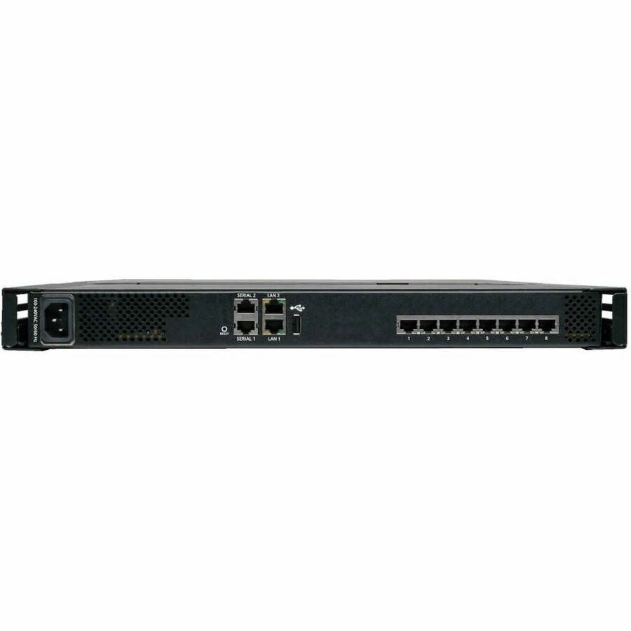 Alternate-Image1 Image for Tripp Lite by Eaton NetCommander 8-Port Cat5 KVM over IP Switch - 19 in. LCD 1 Remote + 1 Local User 1U Rack-Mount