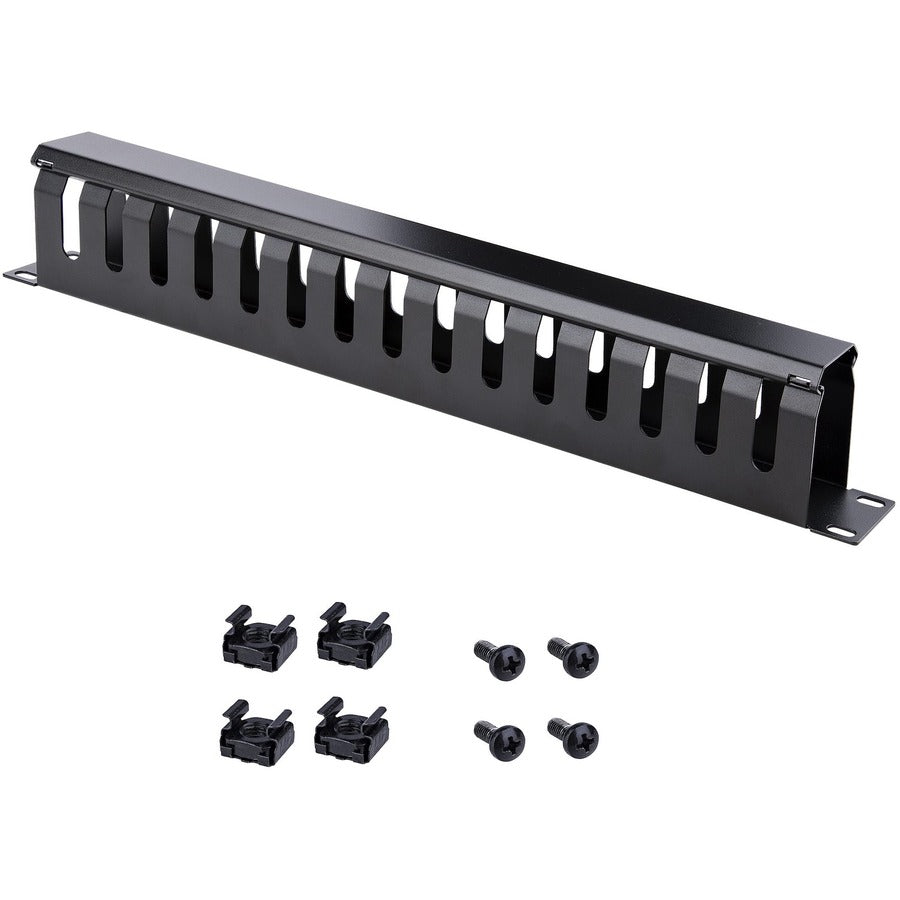 Alternate-Image5 Image for StarTech.com 1U Horizontal Finger Duct Rack Cable Management Panel with Cover