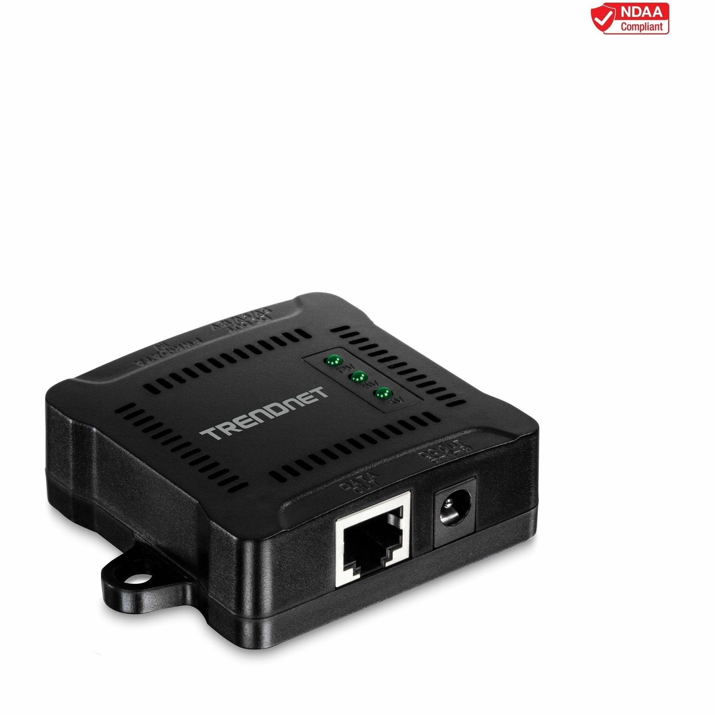 Main Image for TRENDnet Gigabit PoE Splitter, 1 x Gigabit PoE Input Port, 1 x Gigabit Output Port, Up to 100m (328 ft), Supports 5V, 9V, 12V Devices, 802.3af PoE Compatible, PoE Powered, Black, TPE-104GS
