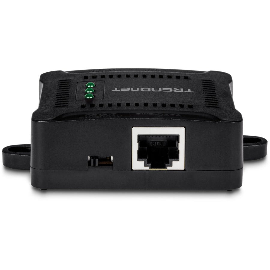 Alternate-Image3 Image for TRENDnet Gigabit PoE Splitter, 1 x Gigabit PoE Input Port, 1 x Gigabit Output Port, Up to 100m (328 ft), Supports 5V, 9V, 12V Devices, 802.3af PoE Compatible, PoE Powered, Black, TPE-104GS
