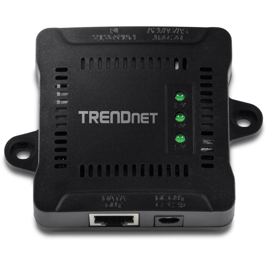 Alternate-Image4 Image for TRENDnet Gigabit PoE Splitter, 1 x Gigabit PoE Input Port, 1 x Gigabit Output Port, Up to 100m (328 ft), Supports 5V, 9V, 12V Devices, 802.3af PoE Compatible, PoE Powered, Black, TPE-104GS