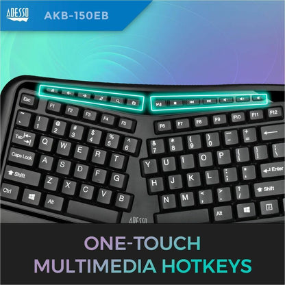 Alternate-Image5 Image for Adesso Color Illuminated Ergonomic Keyboard