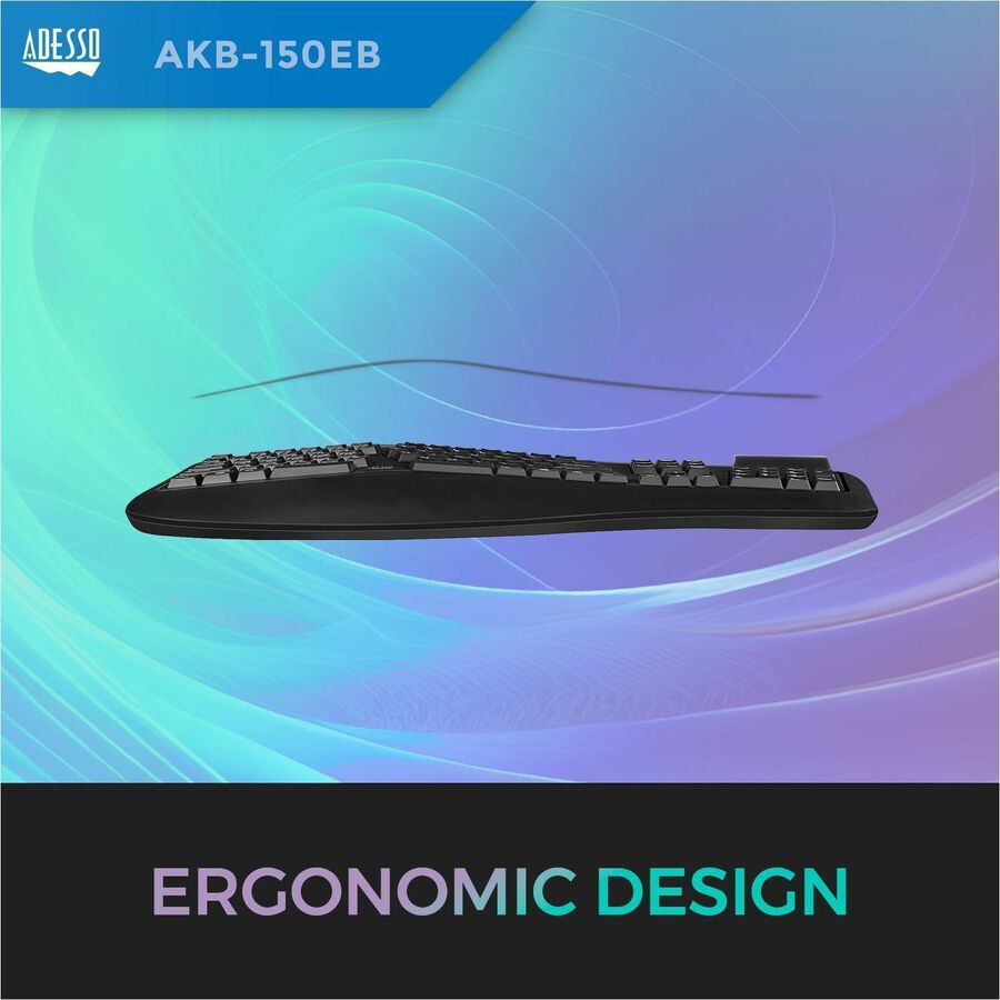 Alternate-Image3 Image for Adesso Color Illuminated Ergonomic Keyboard