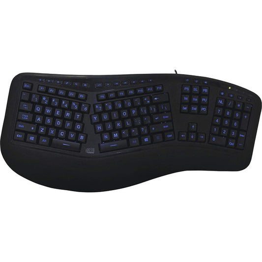 Main Image for Adesso Color Illuminated Ergonomic Keyboard