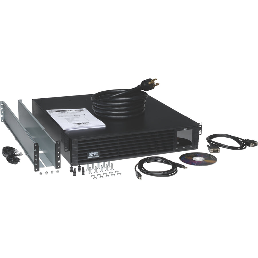 Alternate-Image2 Image for Eaton Tripp Lite Series TAA-Compliant SmartPro 120V 3kVA 2.88kW Line-Interactive Sine Wave UPS, 2U Rack/Tower, Extended Run, Pre-Installed WEBCARDLX Network Interface, LCD, USB, DB9 Serial