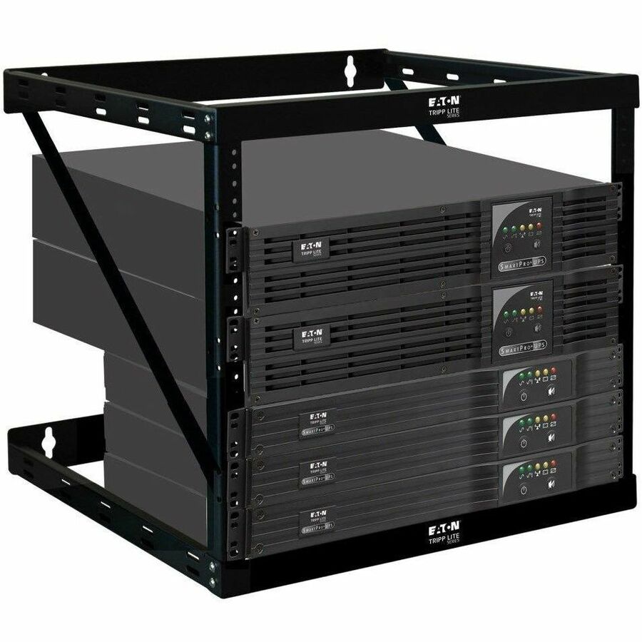 Alternate-Image1 Image for Eaton Tripp Lite Series SmartRack 12U Heavy-Duty Flat-Pack Low-Profile Switch-Depth Wall-Mount 2-Post Open Frame Rack