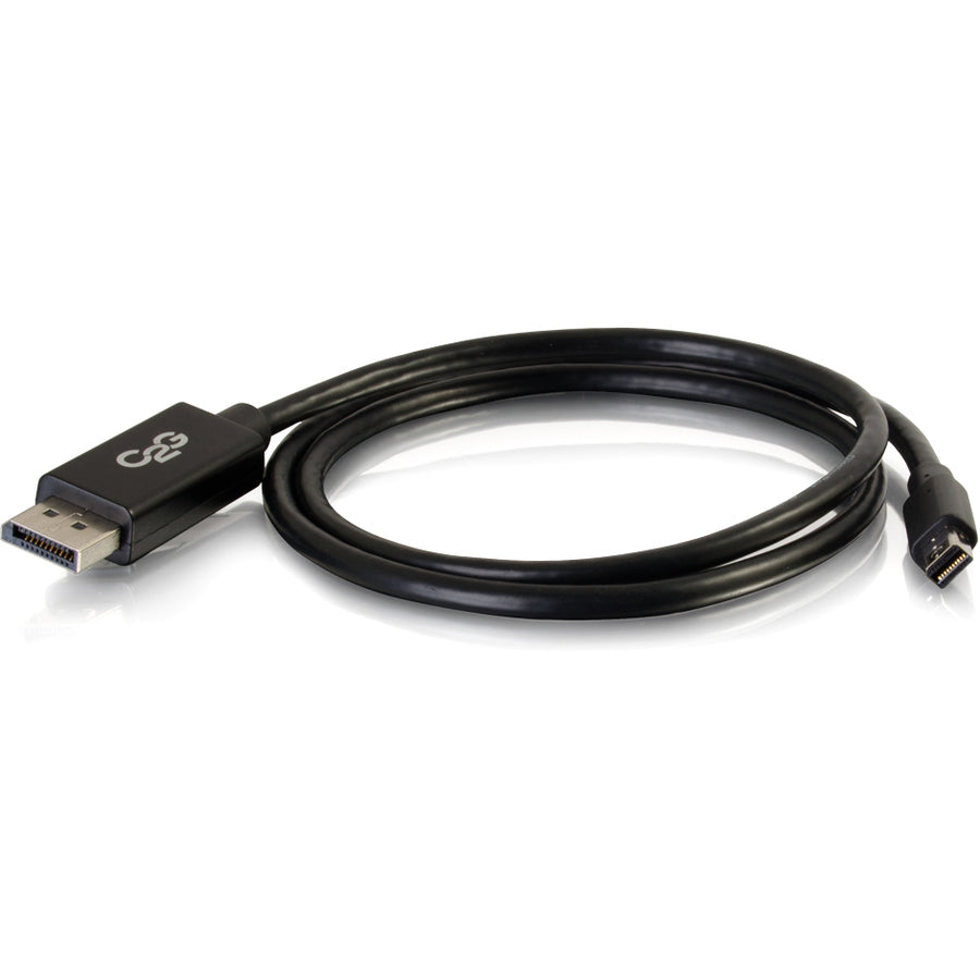 Alternate-Image2 Image for C2G Mini DisplayPort to DisplayPort Adapter Cable - 6ft, 4K 30Hz, Black