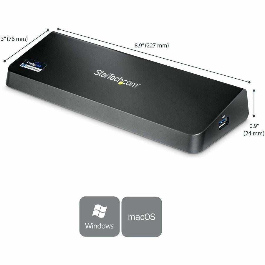 Alternate-Image1 Image for StarTech.com USB 3.0 Docking Station - Windows / macOS Compatible - Supports Dual Displays, HDMI / DisplayPort or 4K Ultra HD on a Single Monitor - USB3DOCKHDPC
