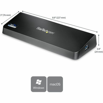 Alternate-Image1 Image for StarTech.com USB 3.0 Docking Station - Windows / macOS Compatible - Supports Dual Displays, HDMI / DisplayPort or 4K Ultra HD on a Single Monitor - USB3DOCKHDPC