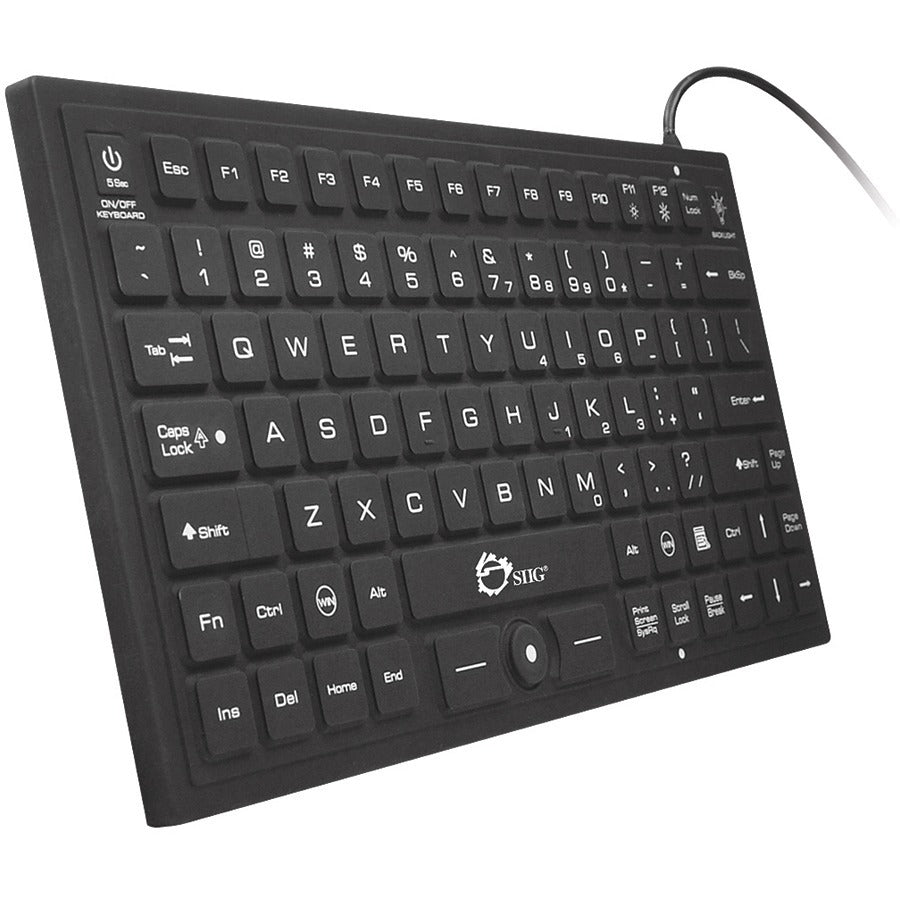 Right Image for SIIG Industrial/Medical Grade Washable Backlit Keyboard with Pointing Device