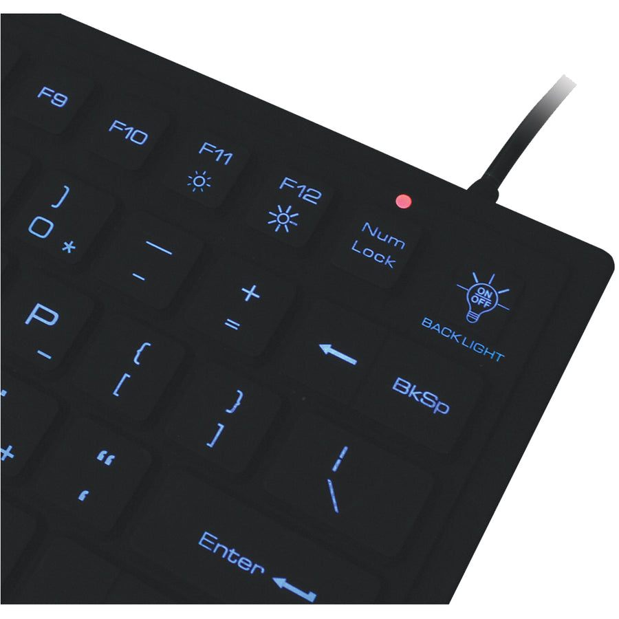 Alternate-Image1 Image for SIIG Industrial/Medical Grade Washable Backlit Keyboard with Pointing Device