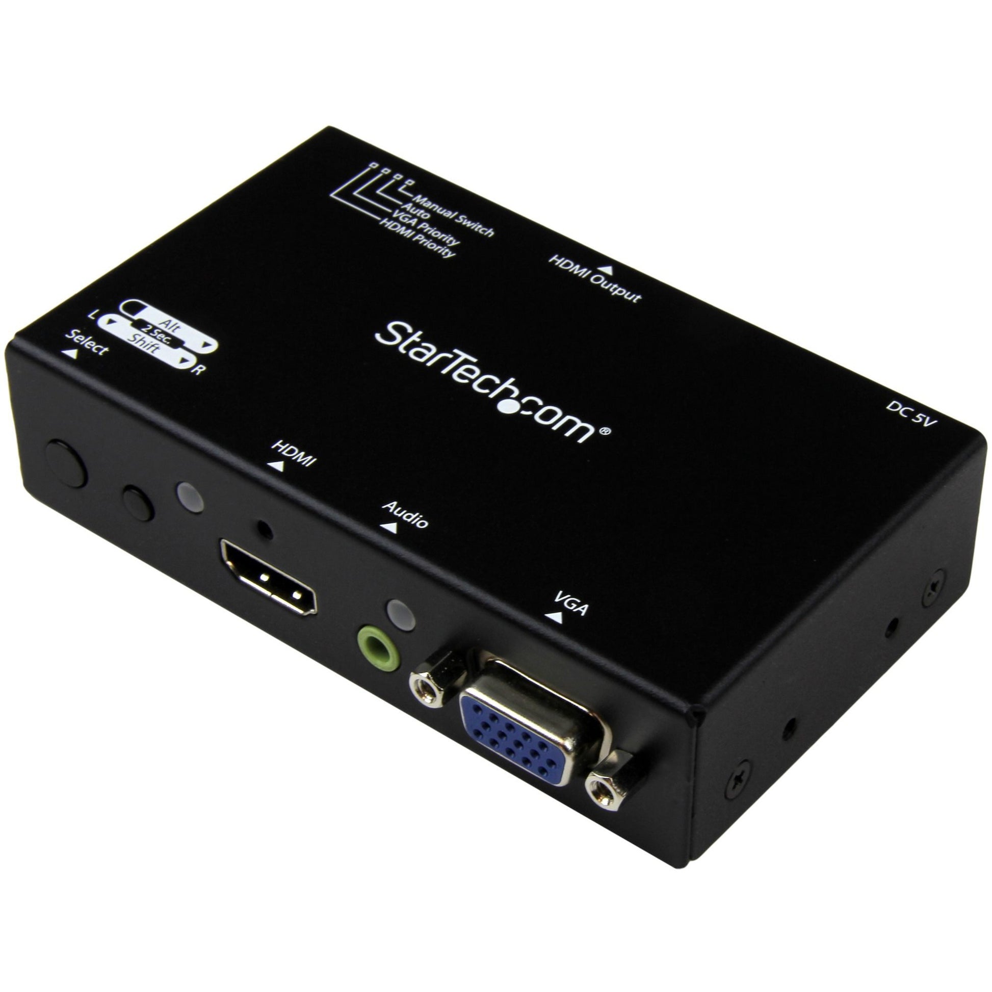 Main Image for StarTech 2x1 HDMI + VGA to HDMI Converter Switch w/ Automatic and Priority Switching - 1080p, TAA