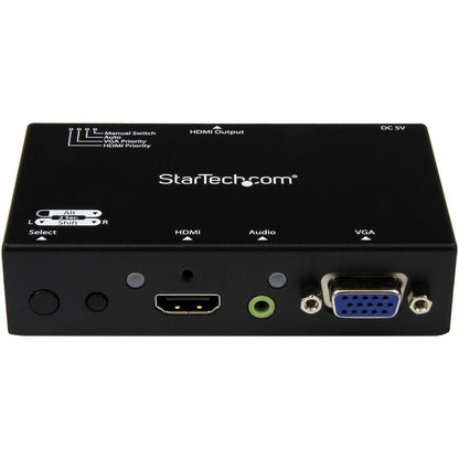 Alternate-Image1 Image for StarTech 2x1 HDMI + VGA to HDMI Converter Switch w/ Automatic and Priority Switching - 1080p, TAA