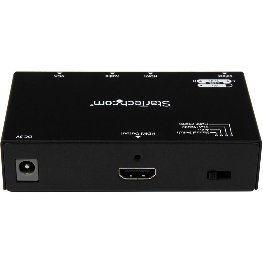 Alternate-Image2 Image for StarTech 2x1 HDMI + VGA to HDMI Converter Switch w/ Automatic and Priority Switching - 1080p, TAA
