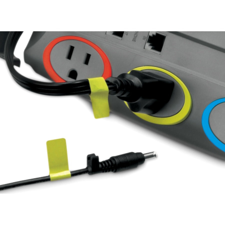 Alternate-Image3 Image for Kensington&reg; SmartSockets&reg; Surge Strip, 370 Joules, 6' Cord, 6 Power & 1 Phone Outlet, Color Coded
