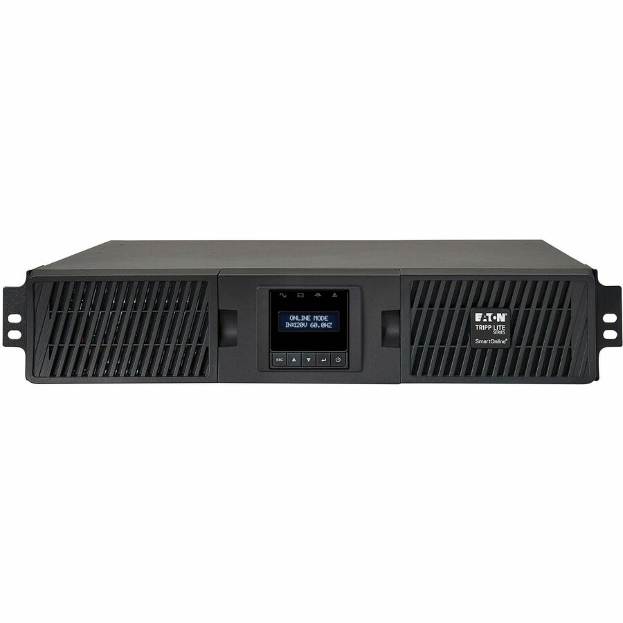 Front Image for Eaton Tripp Lite Series SmartOnline 2000VA 1800W 120V Double-Conversion UPS - 7 Outlets, Extended Run, Network Card Included, LCD, USB, DB9, 2U Rack/Tower