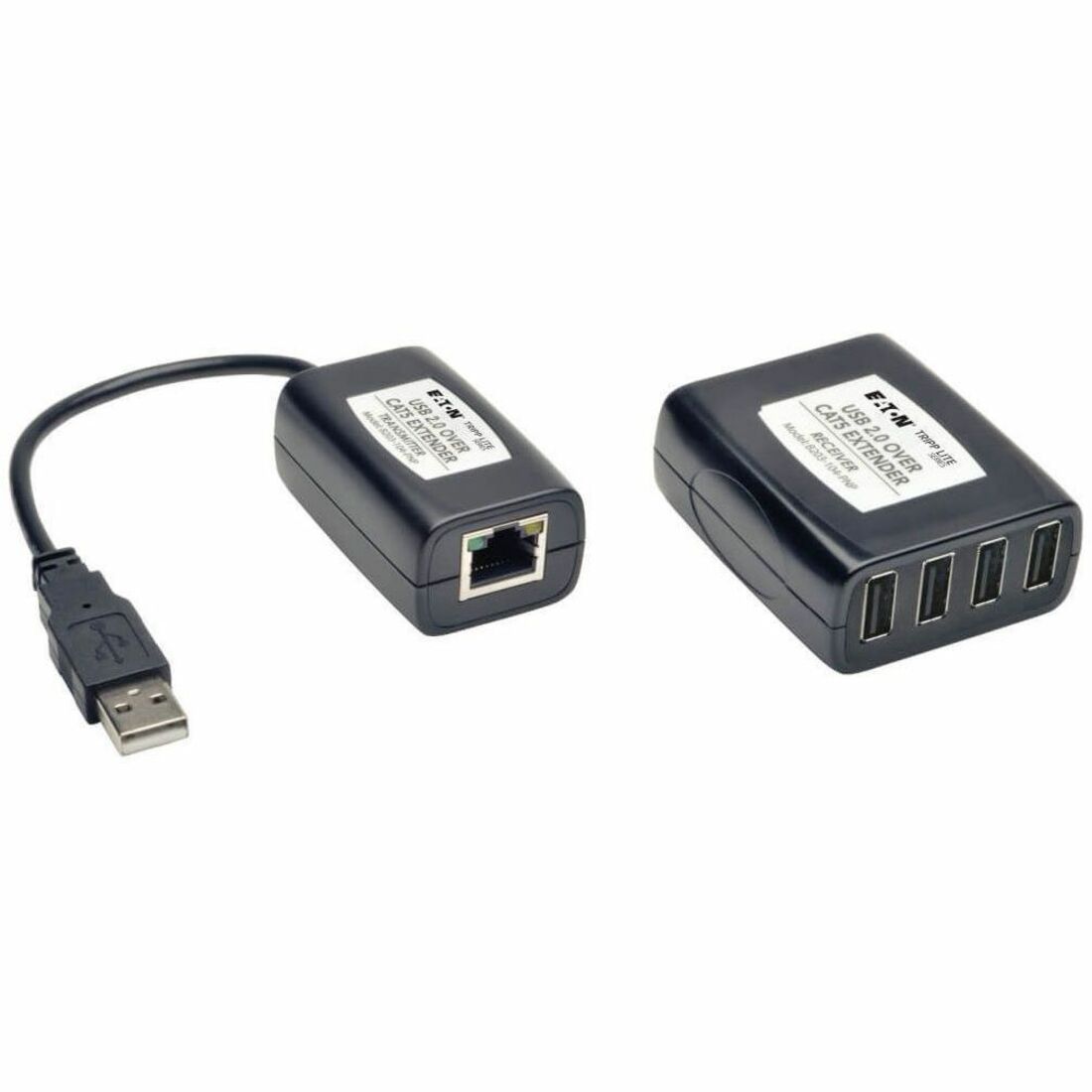 Main Image for Eaton Tripp Lite Series 4-Port Plug-and-Play USB 2.0 over Cat5/Cat6 Extender Kit, Transmitter & Receiver, USB up to 164.04 ft. (50M), TAA