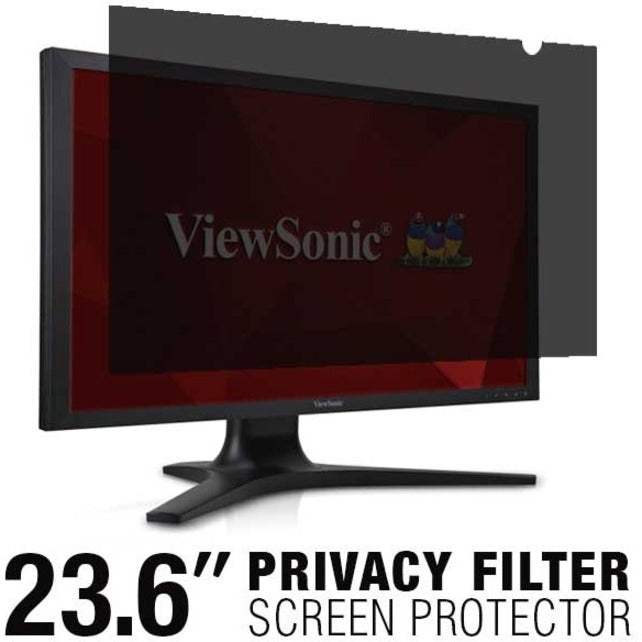 Alternate-Image2 Image for ViewSonic 23.6" Privacy Filter Screen Protector for Widescreen (16:9) LCD Monitor Lightweight Anti-glare and Anti-scratch, Black.